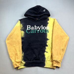 Carrots Babylon Hoodie Sweatshirt Adult Small Black Yellow Anwar Stacked Logo